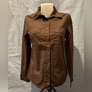 Brown Button-Up Shirt